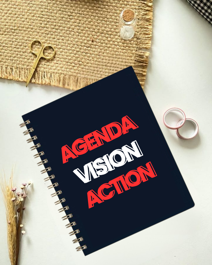 Agenda. Vision. Action. Diary