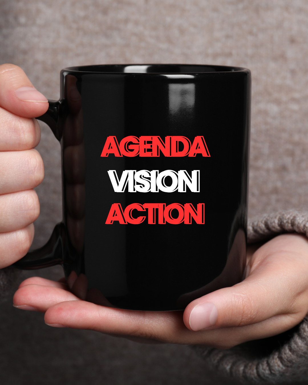 Agenda. Vision. Action. – The Executive Flow Mug