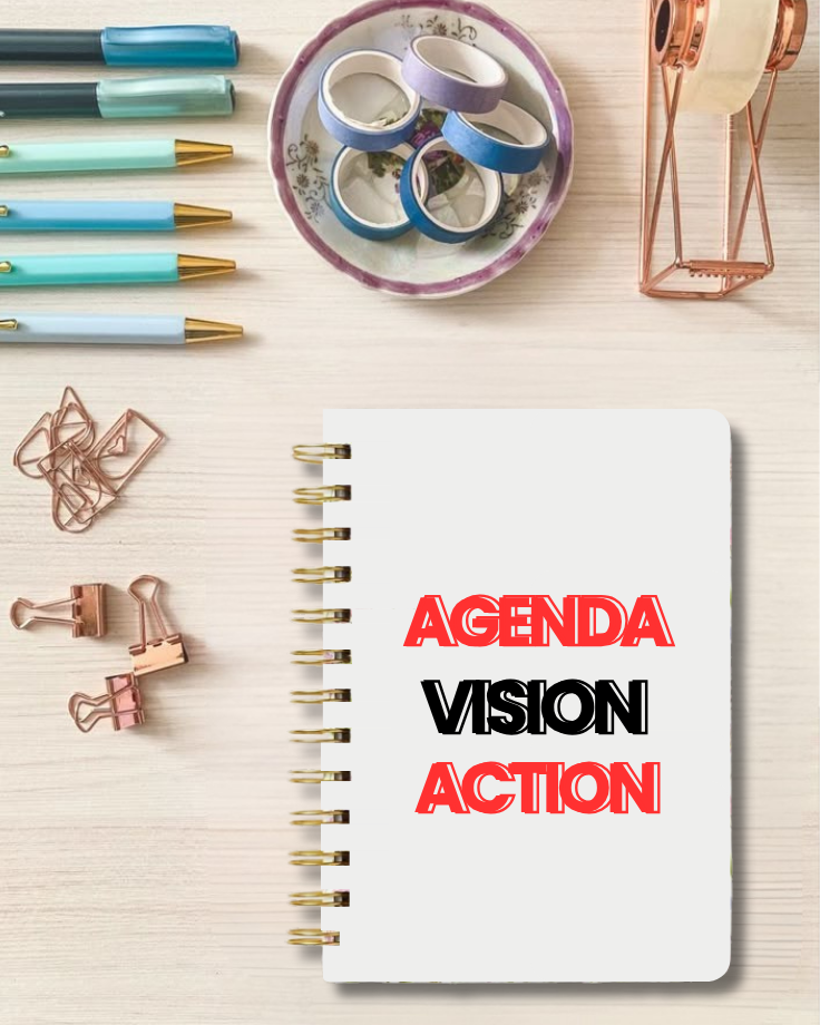 Agenda. Vision. Action. Diary