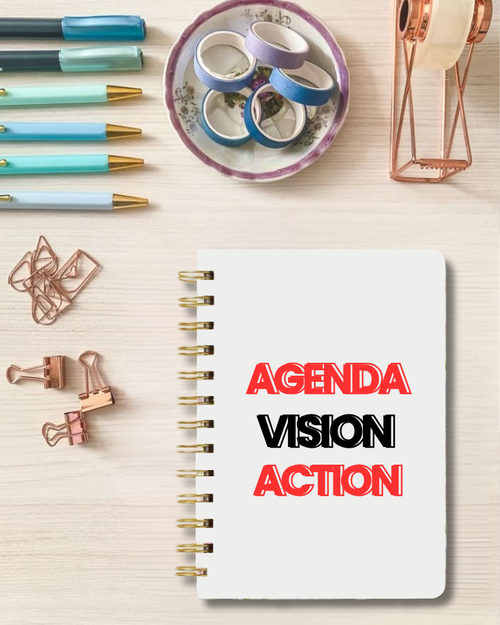 Agenda. Vision. Action. Diary