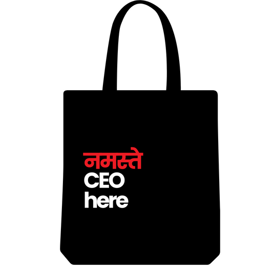 Namaste CEO here Tote Bag