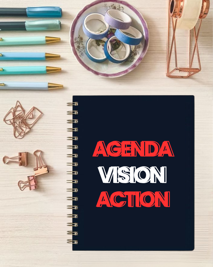 Agenda. Vision. Action. Diary