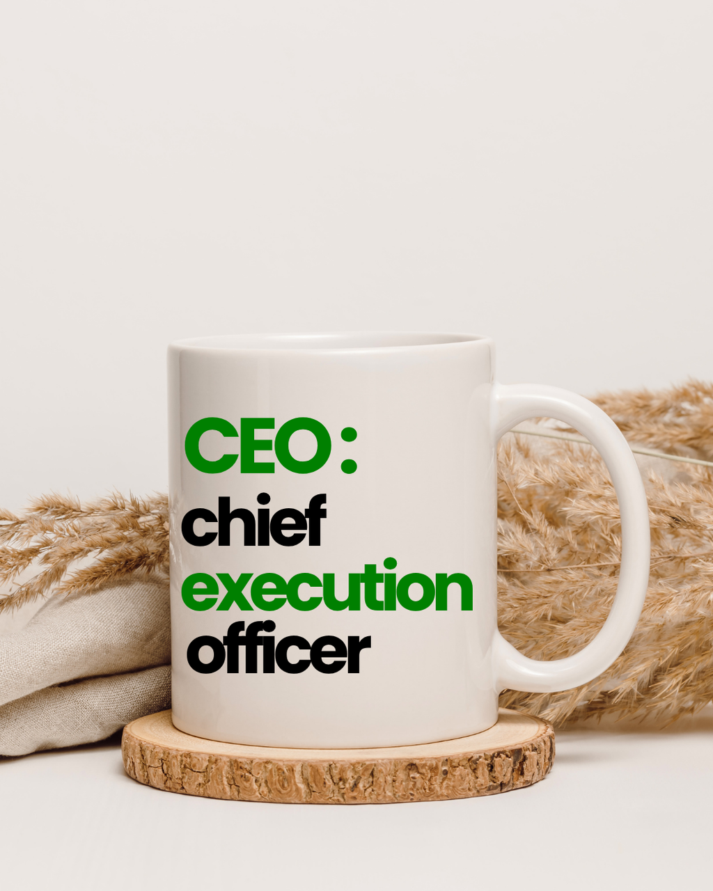 CEO: Chief Execution Officer – Mug for Doers, Not Dreamers