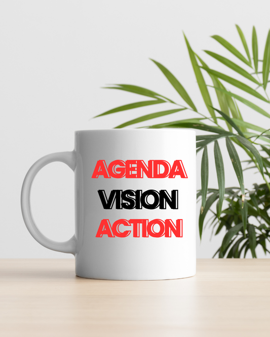 Agenda. Vision. Action. – The Executive Flow Mug