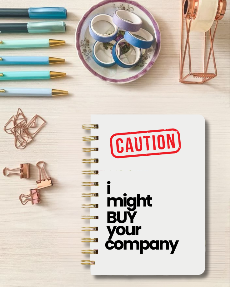 Caution : I might buy your company Notebook