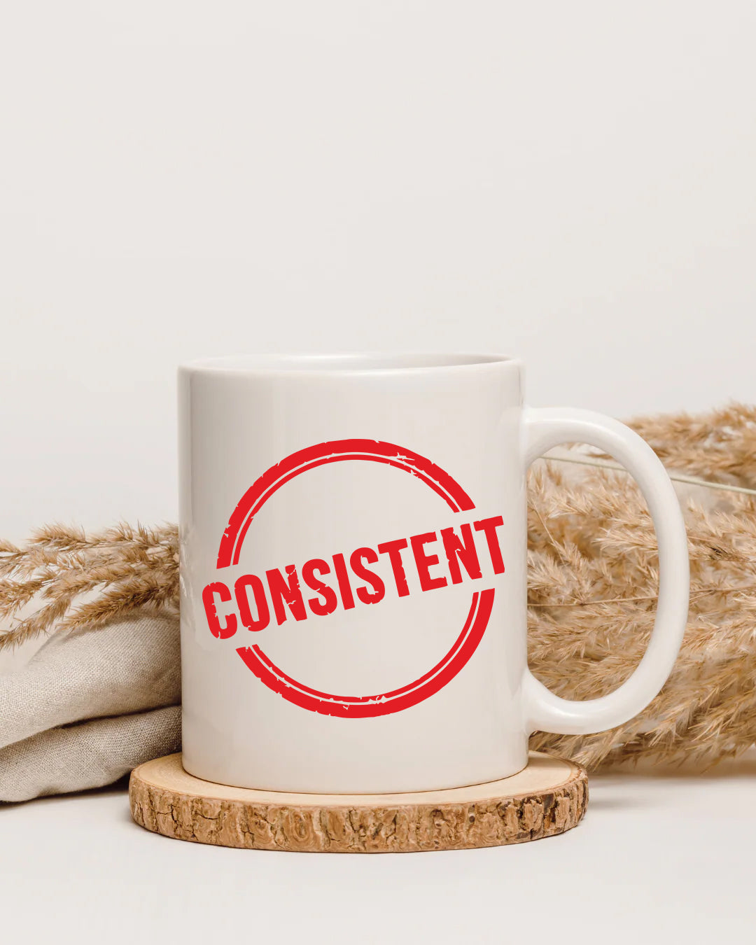 Consistent – Red Power Edition Ceramic Mug for Entrepreneurs