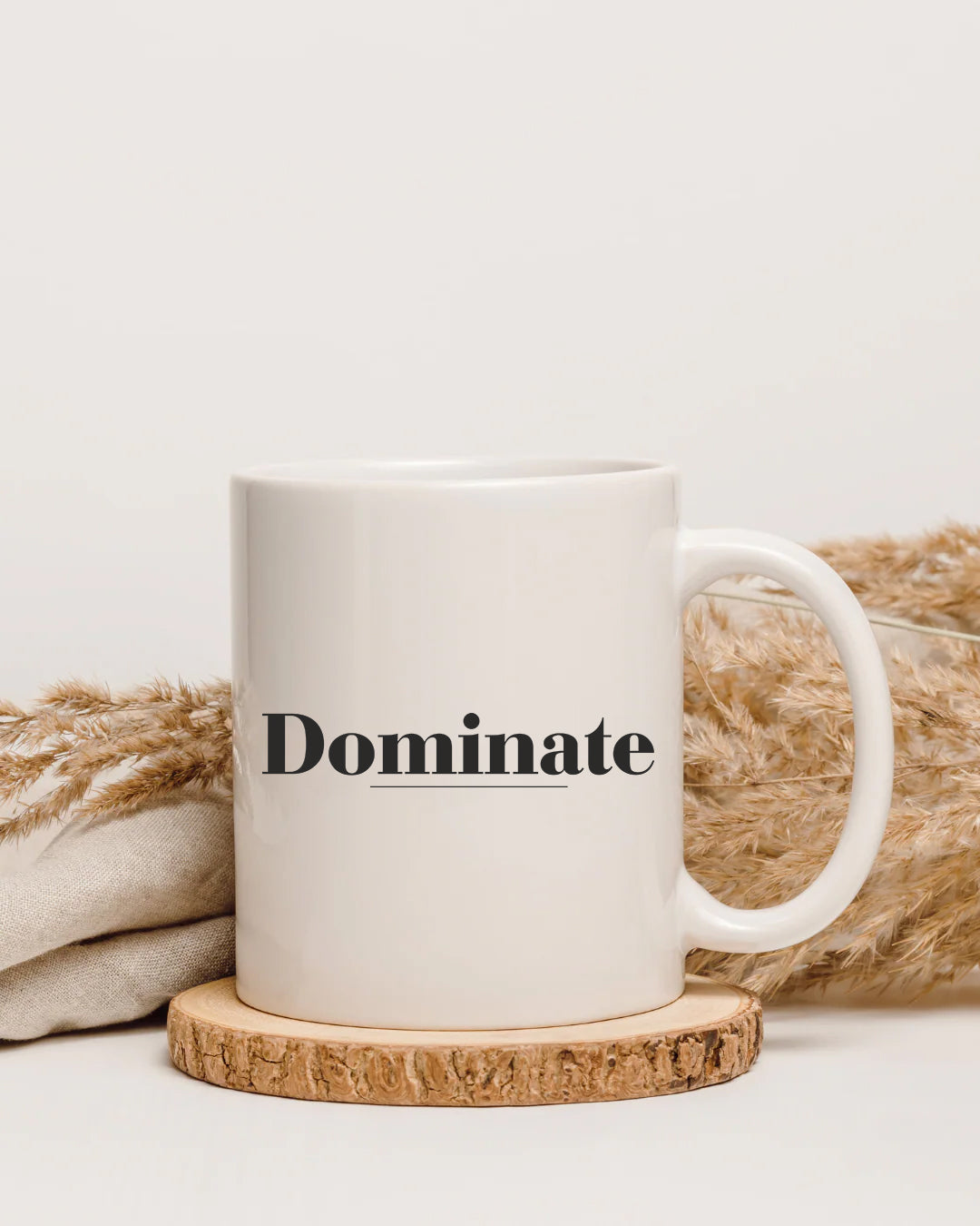 Dominate Mug – Motivational Ceramic Coffee Mug for Entrepreneurs, CEOs & Business Leaders | Power Quote Office Mug