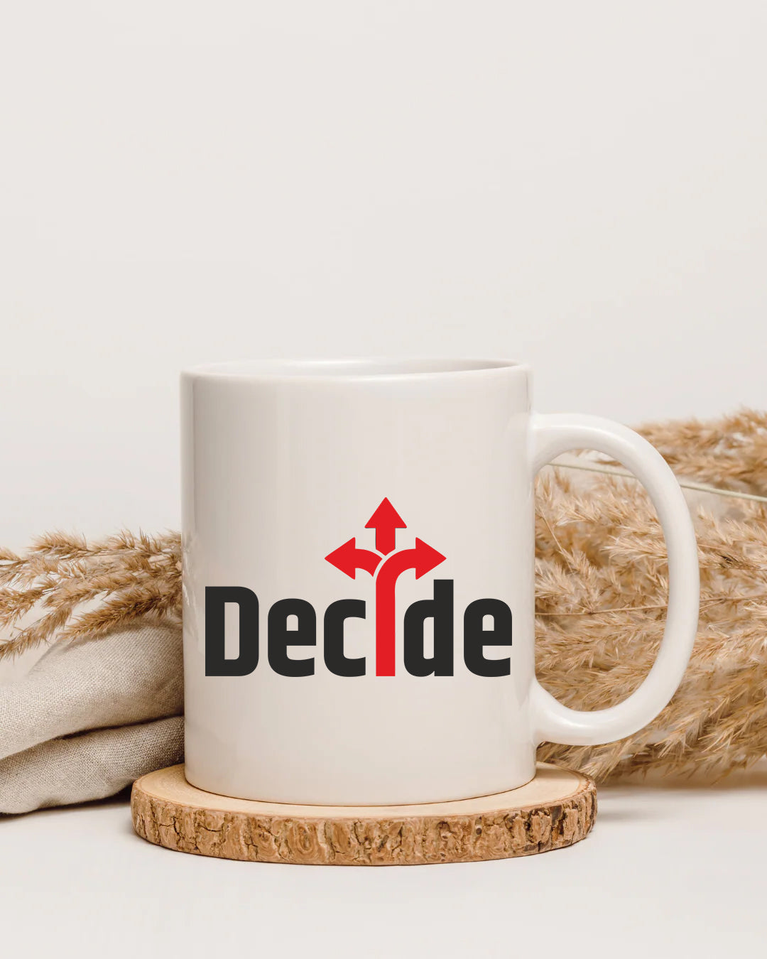 Decide – Motivational White Ceramic Mug for Entrepreneurs, Leaders & Decision-Makers | Business Gift for CEOs & Founders